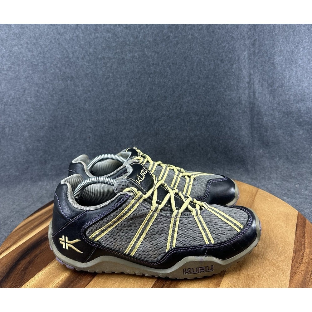 Kuru Chicane Womens 8 Black Yellow Comfort Sneaker Casual Walking Shoes